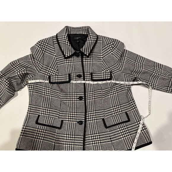 EUC Talbots Woman 18W Houndstooth Jacket Coat 4 Button Wool Blend Lined - Picture 3 of 6